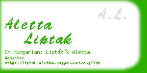 aletta liptak business card
